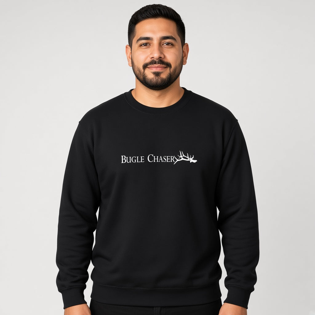Bugle Chaser Heavy Blend Crewneck — Dark model
