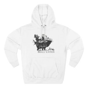Bugle Chaser Hoodie — Hunting Antler Graphic Fleece Pullover