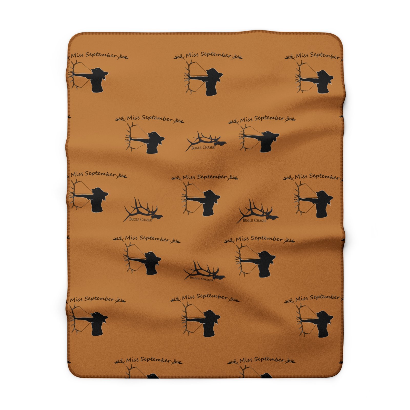 Sherpa Fleece Blanket — Personalized Hunter Pattern Throw (My September Job) - Image 5