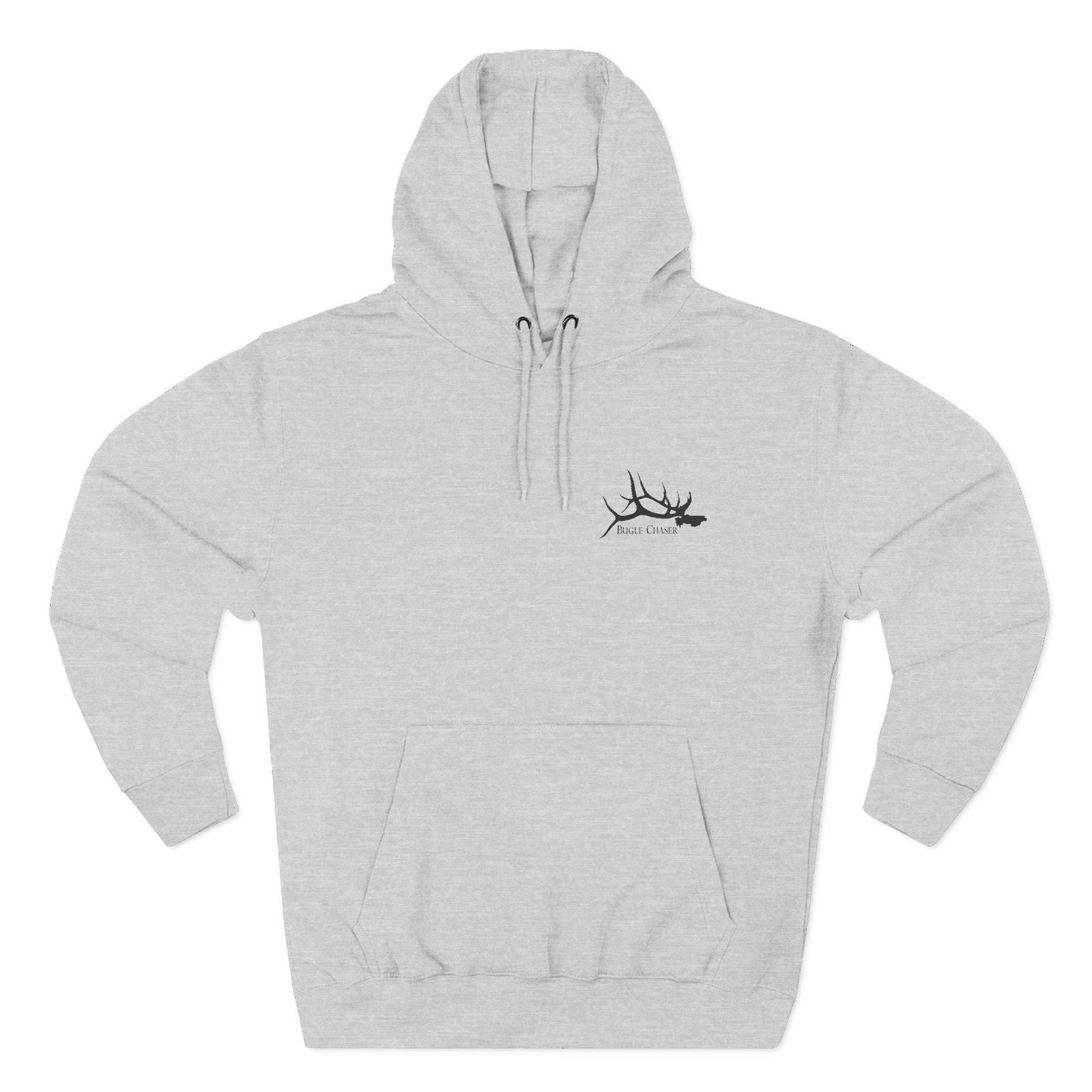 Minimal Bugle Chaser Hoodie — Small Chest Bugle Chaser Logo Graphic Fleece Pullover - Image 4