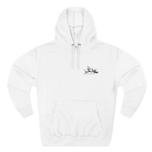 Minimal Bugle Chaser Hoodie — Small Chest Bugle Chaser Logo Graphic Fleece Pullover